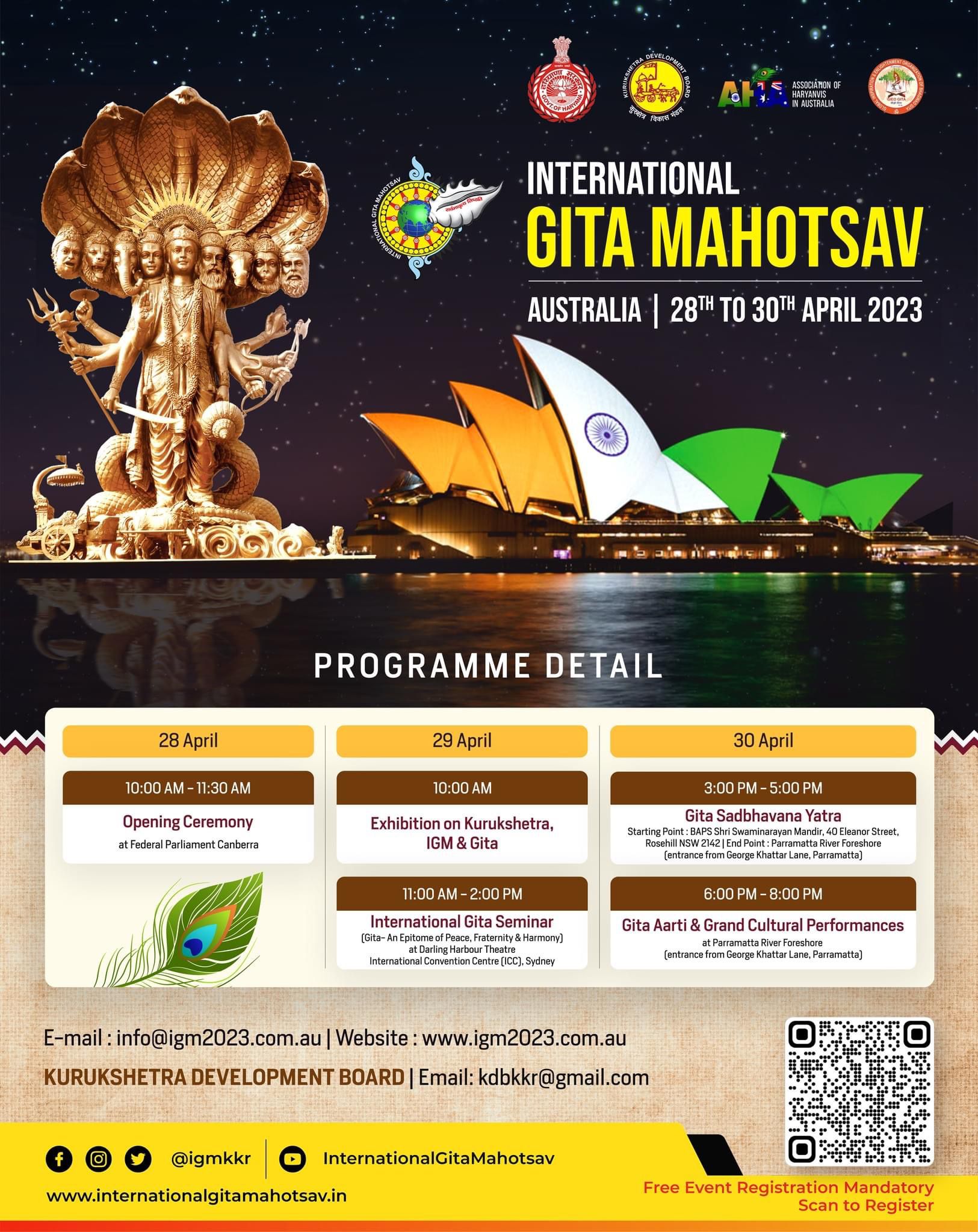 International Gita Maha-Utsava: International Gita Maha-Utsava to start in Australia from 28th April 2023
