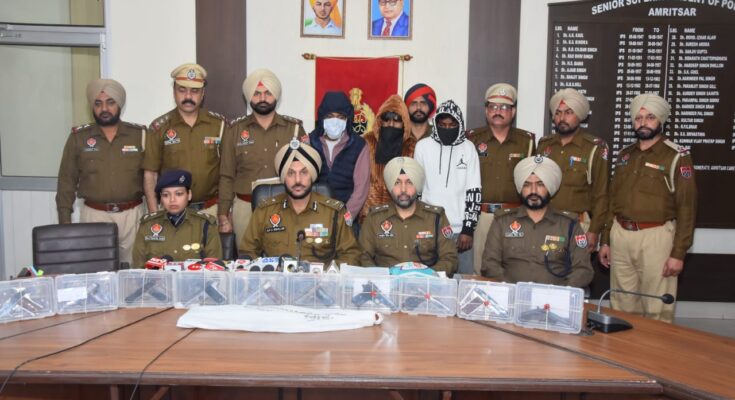 PUNJAB POLICE BUSTED INTERSTATE ARMS SMUGGLING GANG; SEVEN HELD WITH 10 PISTOLS, ONE RIFLE