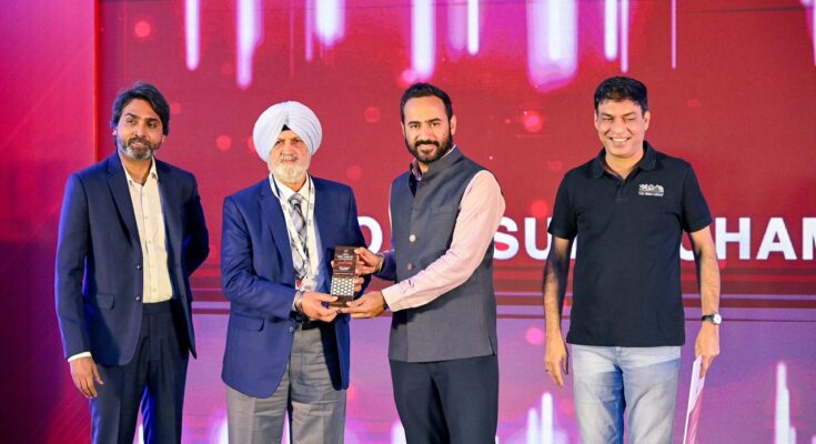 Punjab Sports Minister Gurmeet Singh Meet Hayer while delivering a keynote speech at the inauguration of a 'Sports Conclave' organized by a sports magazine