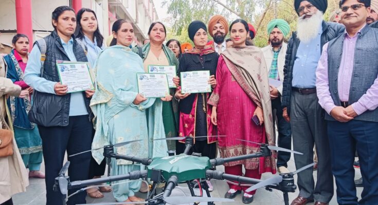DC Ludhiana hands over drones to four trained women pilots