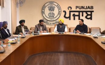 Punjab Public Works Minister Mr. Harbhajan Singh ETO while chairing the review meeting of the Public Works Department at the Punjab Civil Secretariat-2