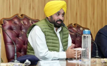 Punjab Chief Minister Bhagwant Singh Mann holds meeting with the top brass of the punjab police to ensure free, fair and peaceful conduct of polls