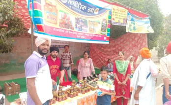 During the Baisakhi Mela, stalls of handicrafts put up by women of Self Help Groups under Punjab State Rural Livelihood Mission.