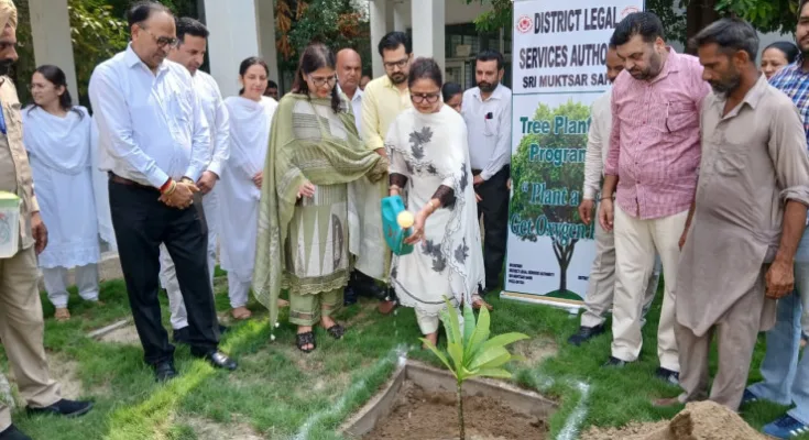 District Legal Services Authority planted various trees at the Court Complex, Sri Muktsar Sahib to provide relief from the rising heat – Mrs. Jaswinder Shimer, Honorable District and Sessions Judge, Sri Muktsar Sahib