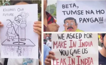 People also took to the streets in Chandigarh in support of the ongoing protest of the Cockroach Janata Party in Delhi.
