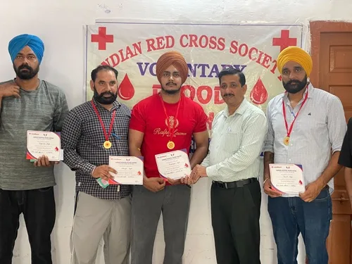 Blood donation camp organized at District Red Cross Society, Gurdaspur