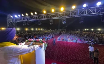 500 drones lit up the sky from Baba Ajit Singh Baba Jujhar Singh Ground in Sri Chamkaur Sahib