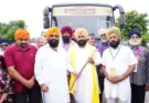 Cabinet Minister Harjot Bains flagged off the bus from Kiratpur Sahib under the Chief Minister's pilgrimage.