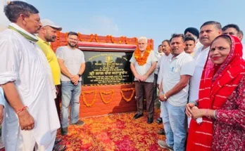 Cabinet Minister Punjab Mr. Lal Chand Kataruchak laid the foundation stone of Shingarma Bridge,