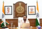Chief Minister Naib Singh Saini launched the ‘Satrak-Haryana’ mobile app from the Haryana Secretariat on Thursday.