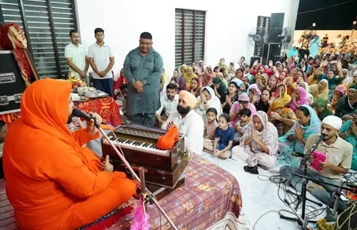 Harjot Singh Bains attended a religious function at village Saini Majra.