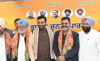 Haryana Chief Minister Naib Singh Saini on Monday inducted several leaders into the BJP at his residence 'Sant Kabir Kutir' in Chandigarh.