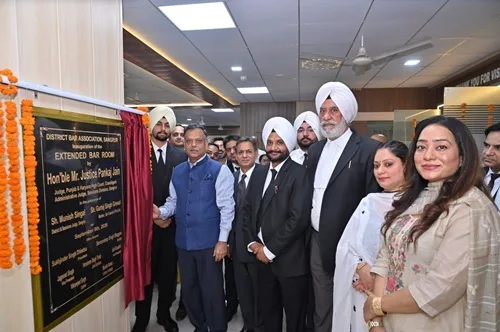 Justice Pankaj Jain inaugurates ‘Mother’s Touch’ crèche, bar room and shops at Sangrur District Courts