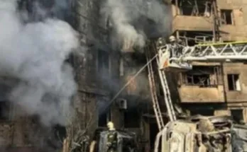 Missile and drone attacks by Russia on Kiev and surrounding areas