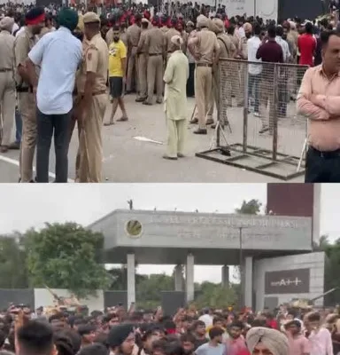 A tense situation prevailed on Sunday morning in the Lovely Professional University campus and its surrounding areas in Phagwara.