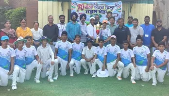 In the Under-14 Cricket, Patiala team defeated Ludhiana by 8 runs to become the champion.