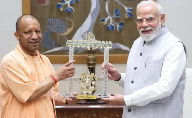 Uttar Pradesh Chief Minister Yogi Adityanath met Prime Minister Narendra Modi at his residence in New Delhi.