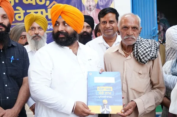 72 houses of Massewal village got ownership rights under “Mera Ghar Mere Naam”, Cabinet Minister Harjot Singh Bains gave property cards