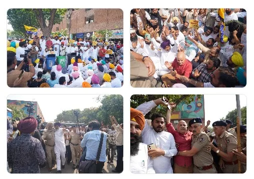 AAP joins youth protest in Chandigarh in support of CJP, demands resignation of CEC Gyanesh Kumar