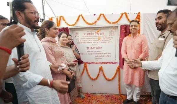 Cabinet Minister Aman Arora lays foundation stone of development works worth Rs. 4 crore 43 lakh