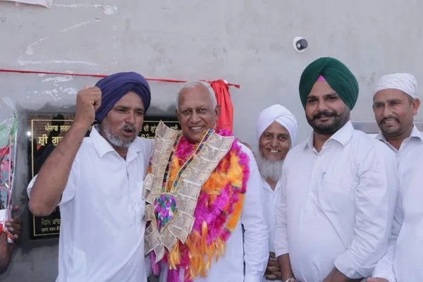Cabinet Minister Barinder Kumar Goyal inaugurated Sri Guru Ravidas Dharamshala in village Kalian