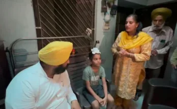 Cabinet Minister Harjot Singh Bains arrives to inquire about the condition of the victims injured in the dog attack
