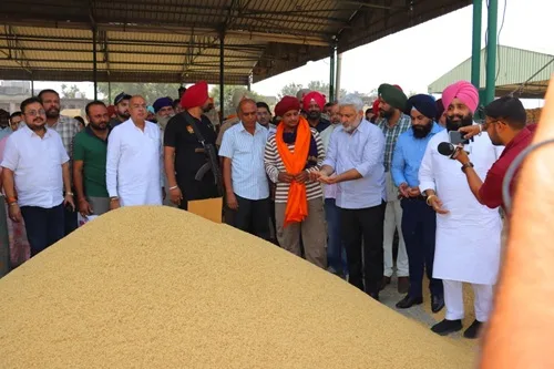 Cabinet Minister Lal Chand Kataruchak reviewed the procurement of paddy at Raiya Mandi