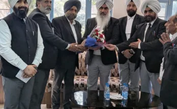 District and Sessions Judge S. Harjit Singh Khalsa was formally welcomed by the District Bar Association.