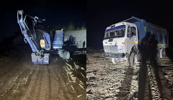 Mining Department takes strict action against illegal mining in Bhallan village of Sri Anandpur Sahib