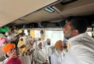 MLA Jagdeep Kamboj Goldy sent 3 buses of pilgrims from Islam Wala and Ghatiya Wala Jatt villages for pilgrimage