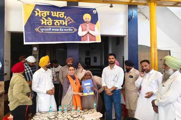 MLA Narinder Kaur Bharaj distributes ownership certificates to residents of five villages under ‘Mera Ghar Mere Naam’ scheme
