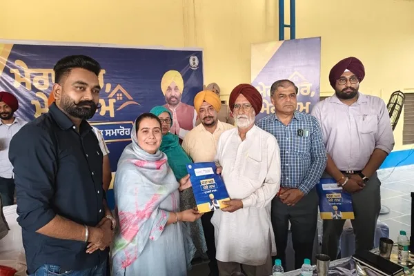 MLA Narinder Kaur Bharaj distributes property cards under 'Mera Ghar, Mere Naan' scheme in villages Thalesa and Harkishanpura