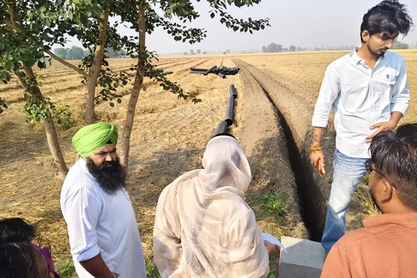 MLA Narinder Kaur Bharaj inaugurated the work of laying underground pipeline