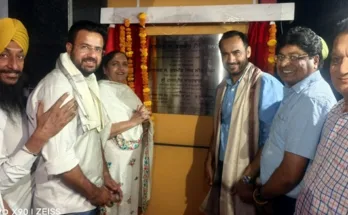 MP Meet Hayer and Mayor Hasan Bhardwaj laid the foundation stone of a road to be constructed at a cost of Rs 58.90 lakh in Ram Rajya Colony.