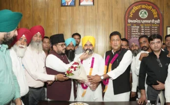 Newly appointed Chairman of Market Committee Sandor Eng. Sandeep Singh Waraich assumes office