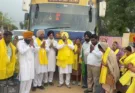 Public Works Minister Harbhajan Singh ETO flagged off the 68th pilgrimage bus from Jandiala Guru Assembly constituency.