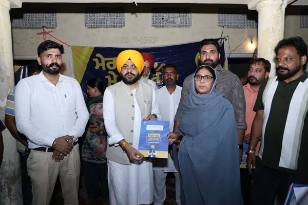 Punjab Government has fulfilled the dream of thousands of families by launching the 'Mera Ghar-Mere Naam' scheme: Tarunpreet Singh Saund