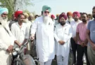 Speaker S. Kultar Singh Sandhwan took stock of the paddy crop damaged due to rain and hailstorm