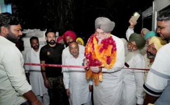 Speaker Sandhwan inaugurated the gym in village Jalaleana