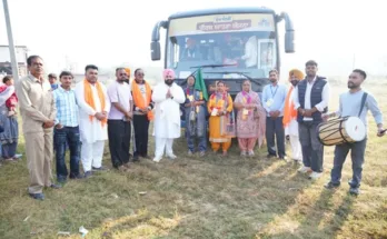 Under the Chief Minister's Pilgrimage Scheme, Harjot Singh Bains sent two buses from Nanowal and Tarapur.