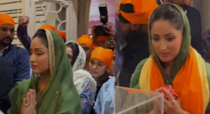 Yami Gautam reaches historic Gurdwara Takht Shri Harmandir Ji Patna Sahib Ji ahead of release of film 'Nai Naveli'